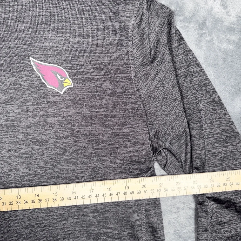 Arizona Cardinals Fanatics Mens 1/4 Zip Pullover‎ L Gray NFL Pro Line NWT